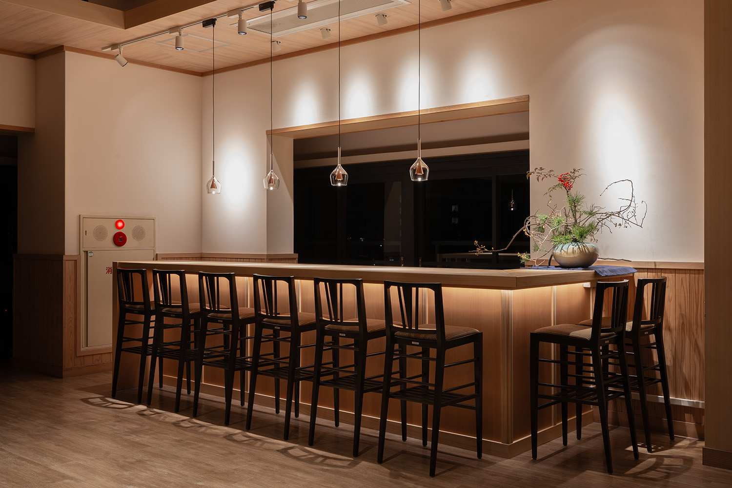 小倉城天守閣のバーカウンター